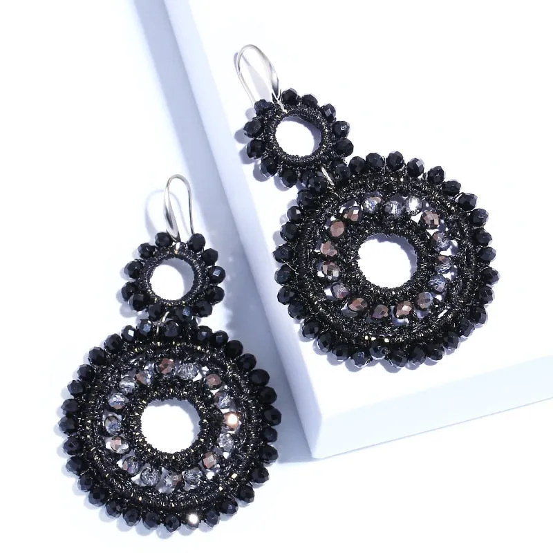 Boho Beaded Drop Earrings