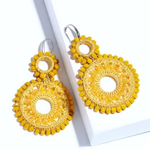 Boho Beaded Drop Earrings