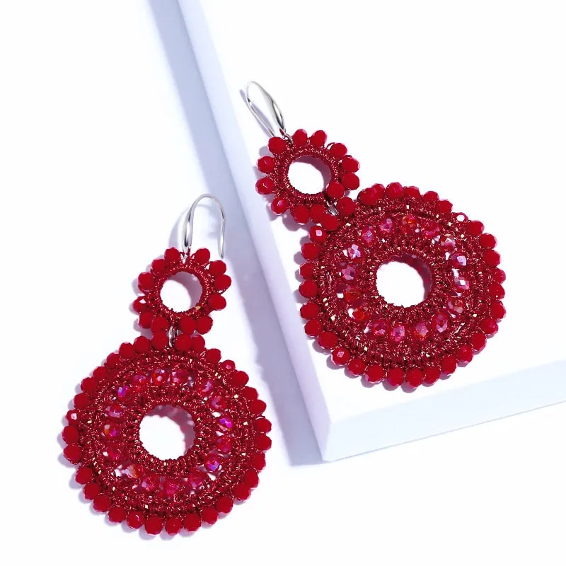 Boho Beaded Drop Earrings