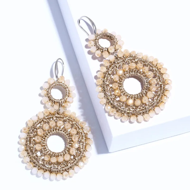 Boho Beaded Drop Earrings