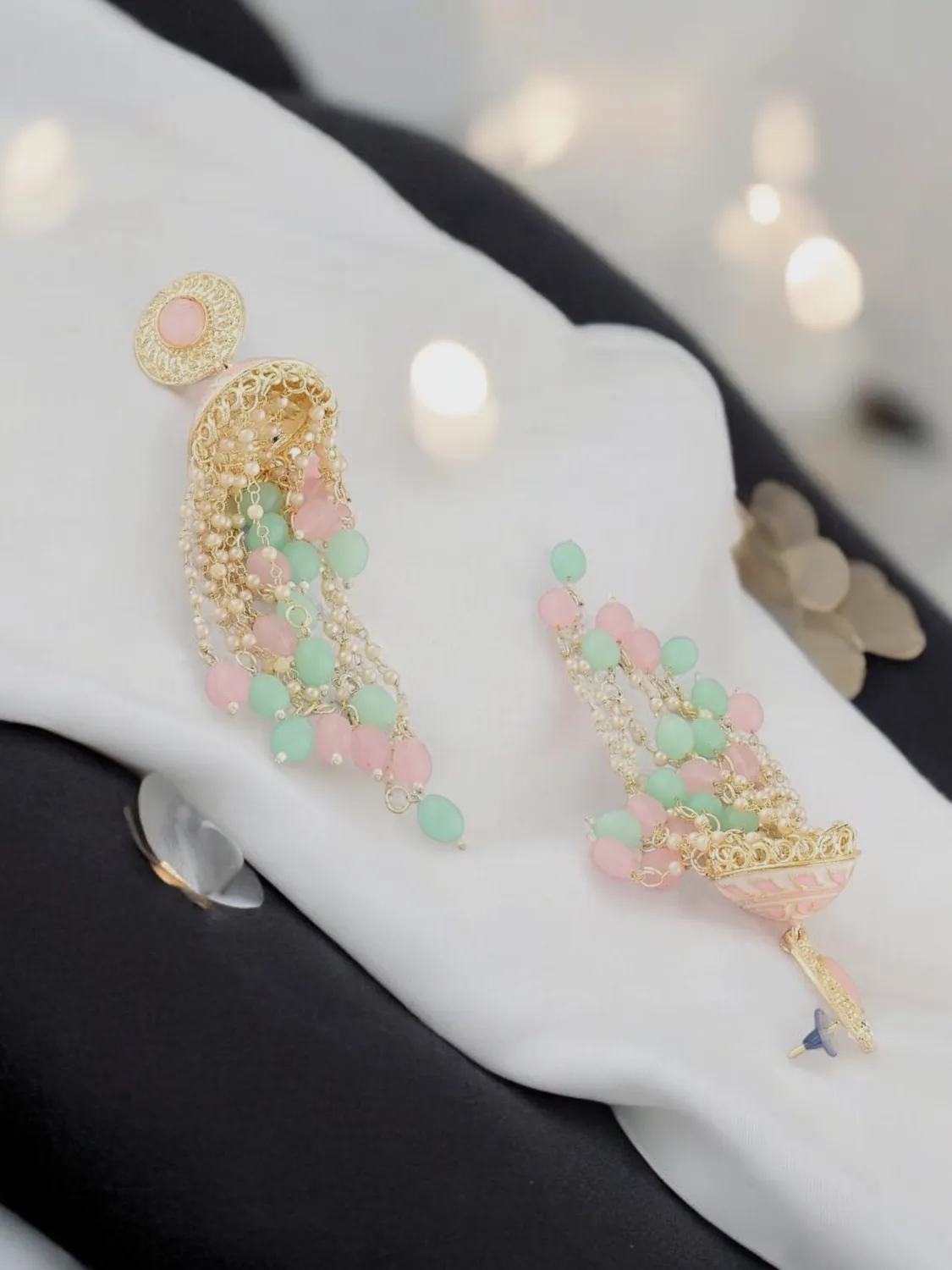 Bollywood Kundan Jhumkas Indian Jewellery, Bridal Earrings, Kundan Set, Jewelry earrings, Weddings Earrings, Bridal Jewelry Set, Pearl Earrings