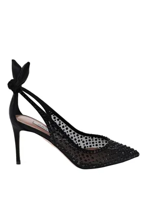 Bow Tie Crystal Tulle Pump