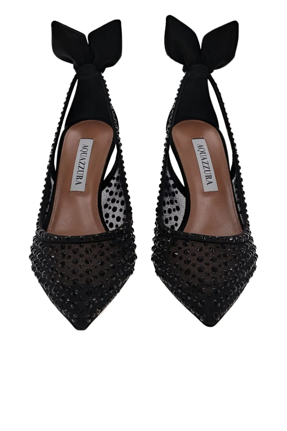 Bow Tie Crystal Tulle Pump