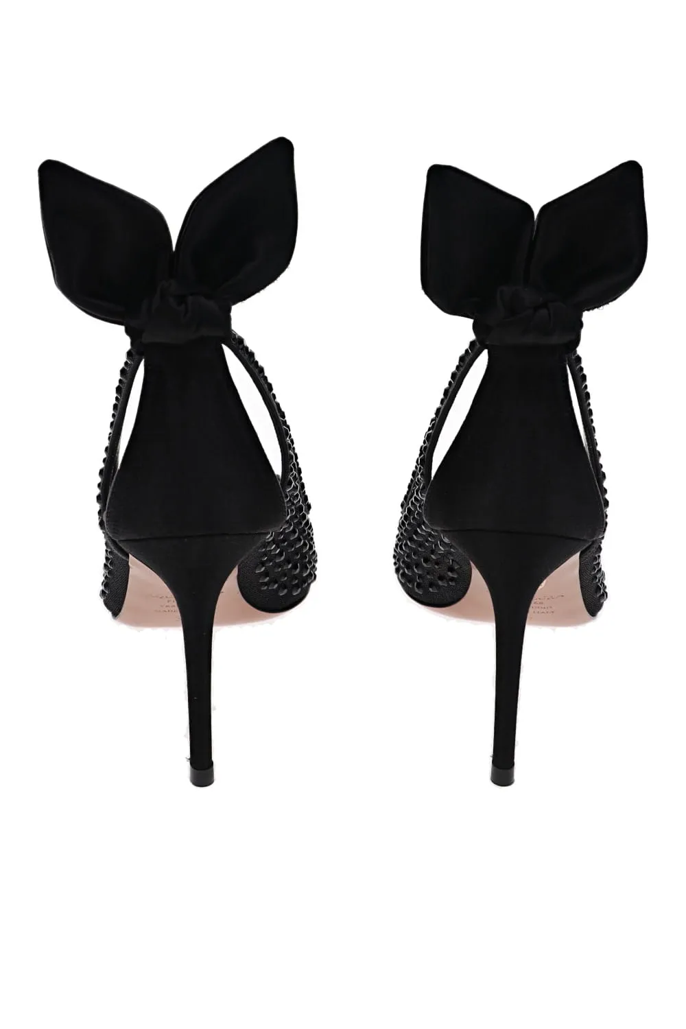 Bow Tie Crystal Tulle Pump