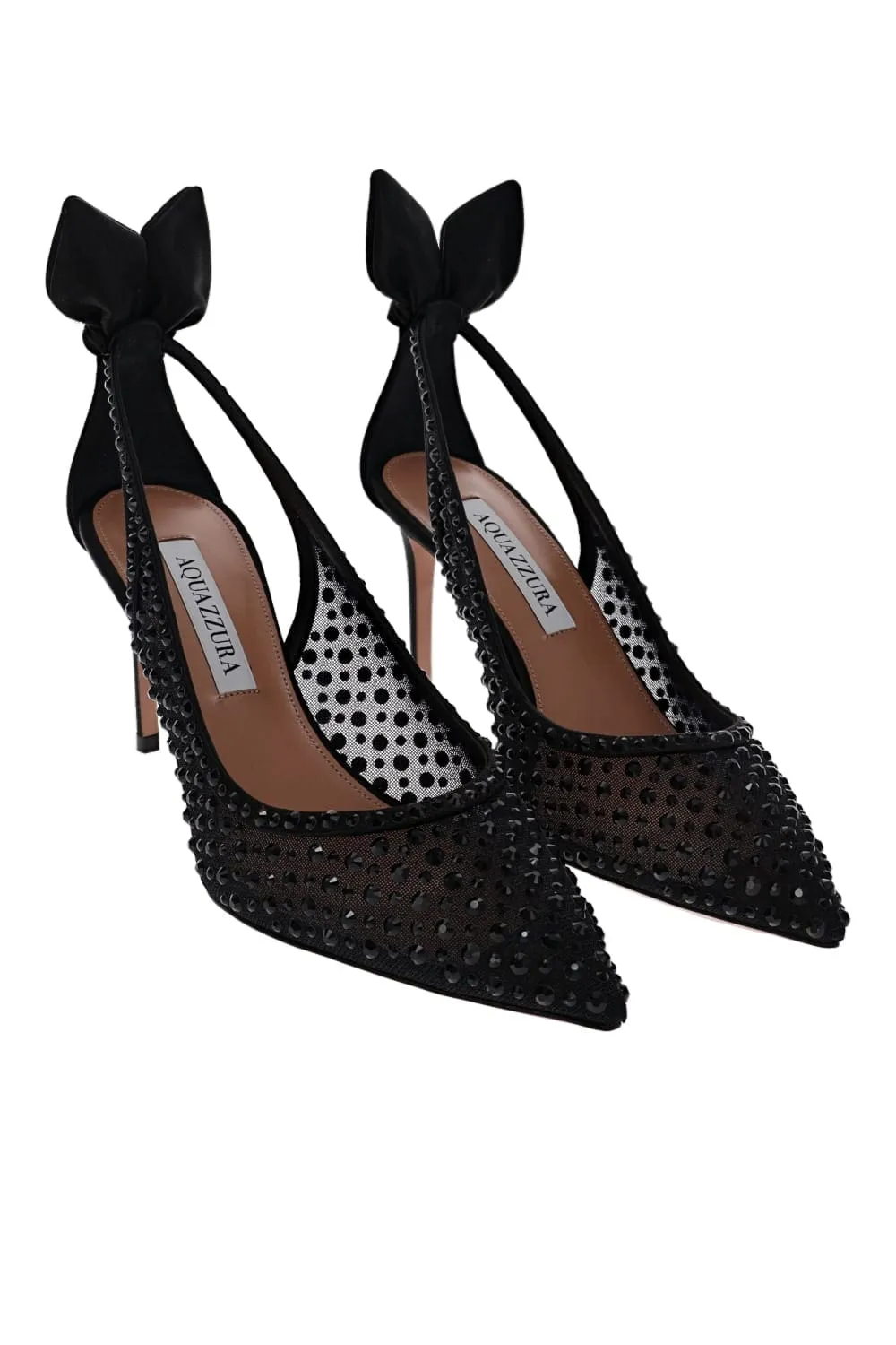 Bow Tie Crystal Tulle Pump