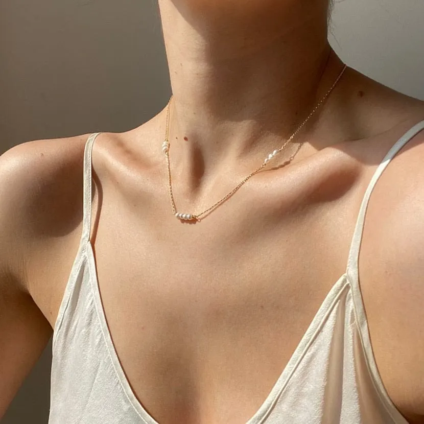Bridal Multi Line Pearl Necklace