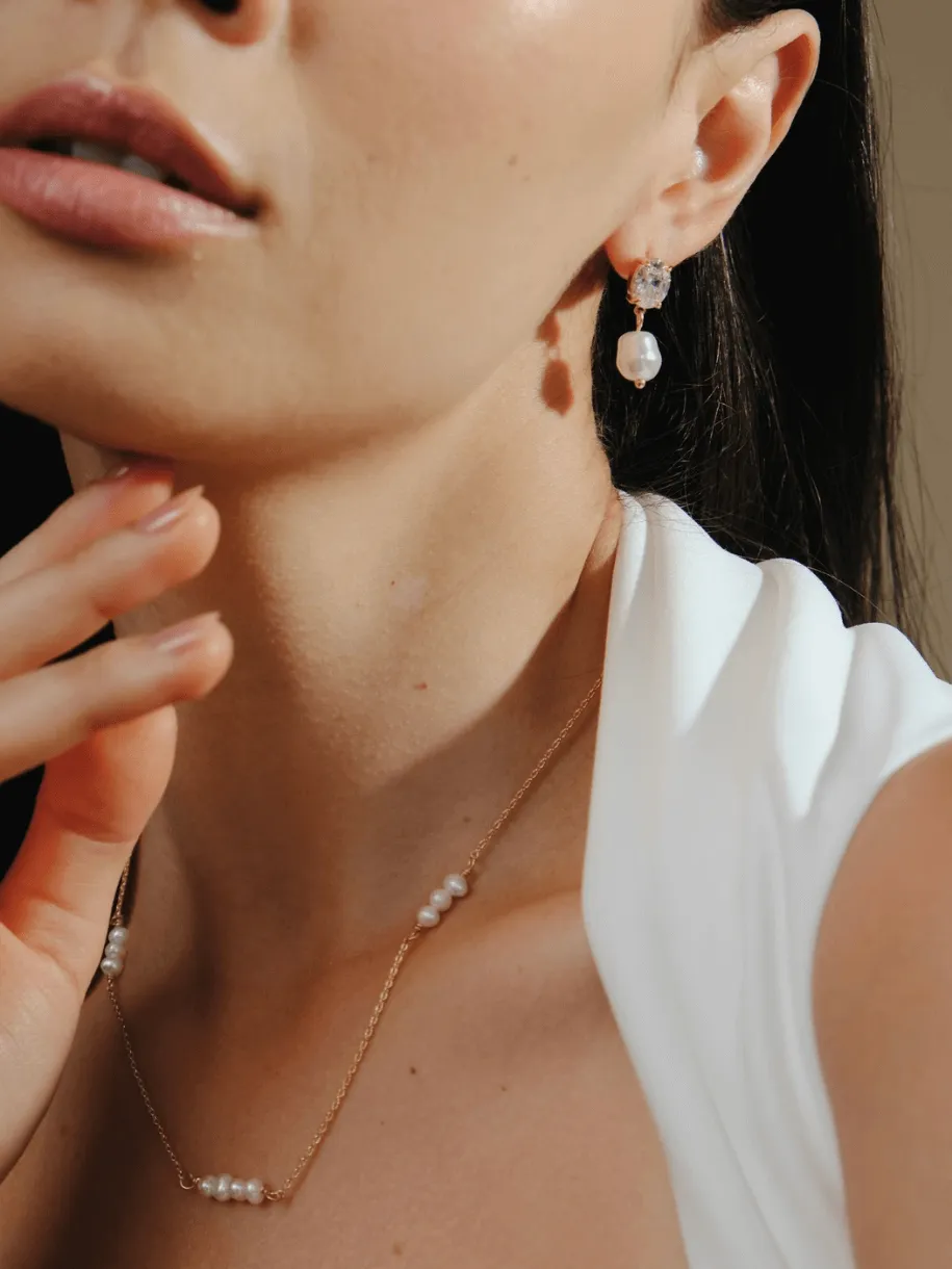 Bridal Multi Line Pearl Necklace