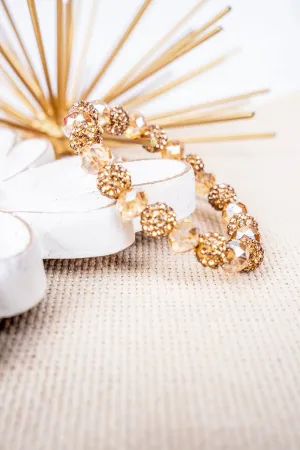 Bronze Sparkle Beaded Bracelet