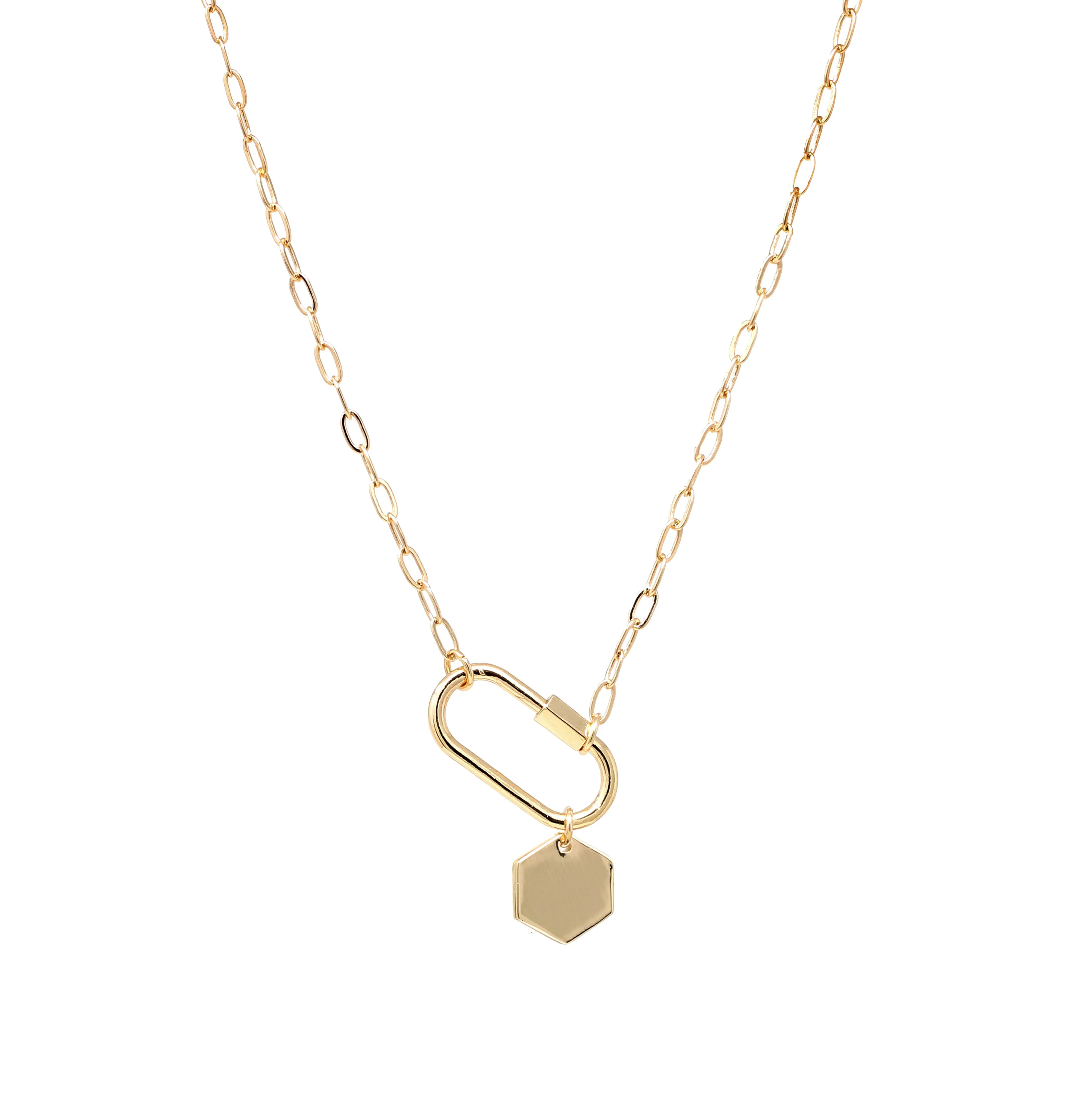 Carabiner Necklace with Charm