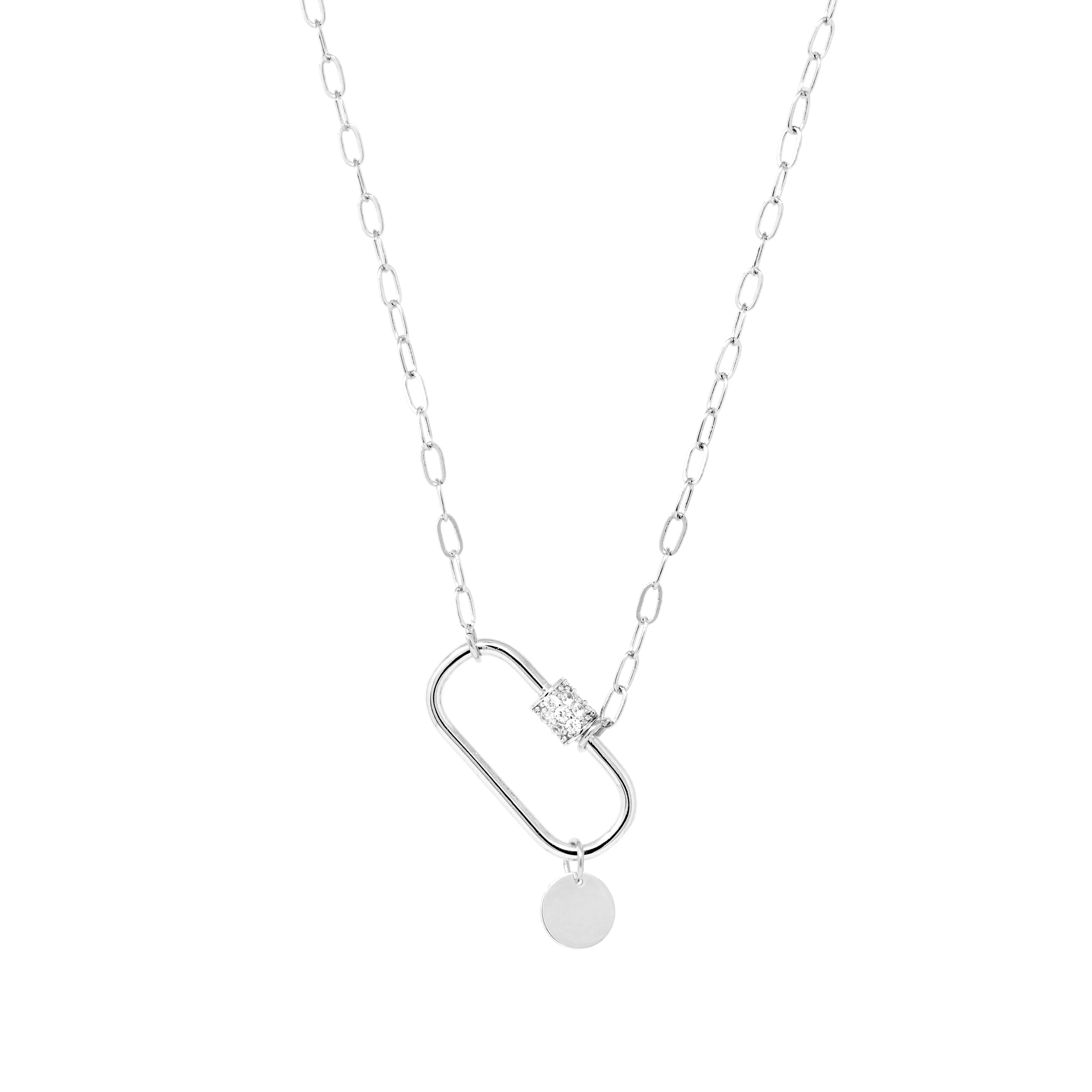 Carabiner Necklace with Charm
