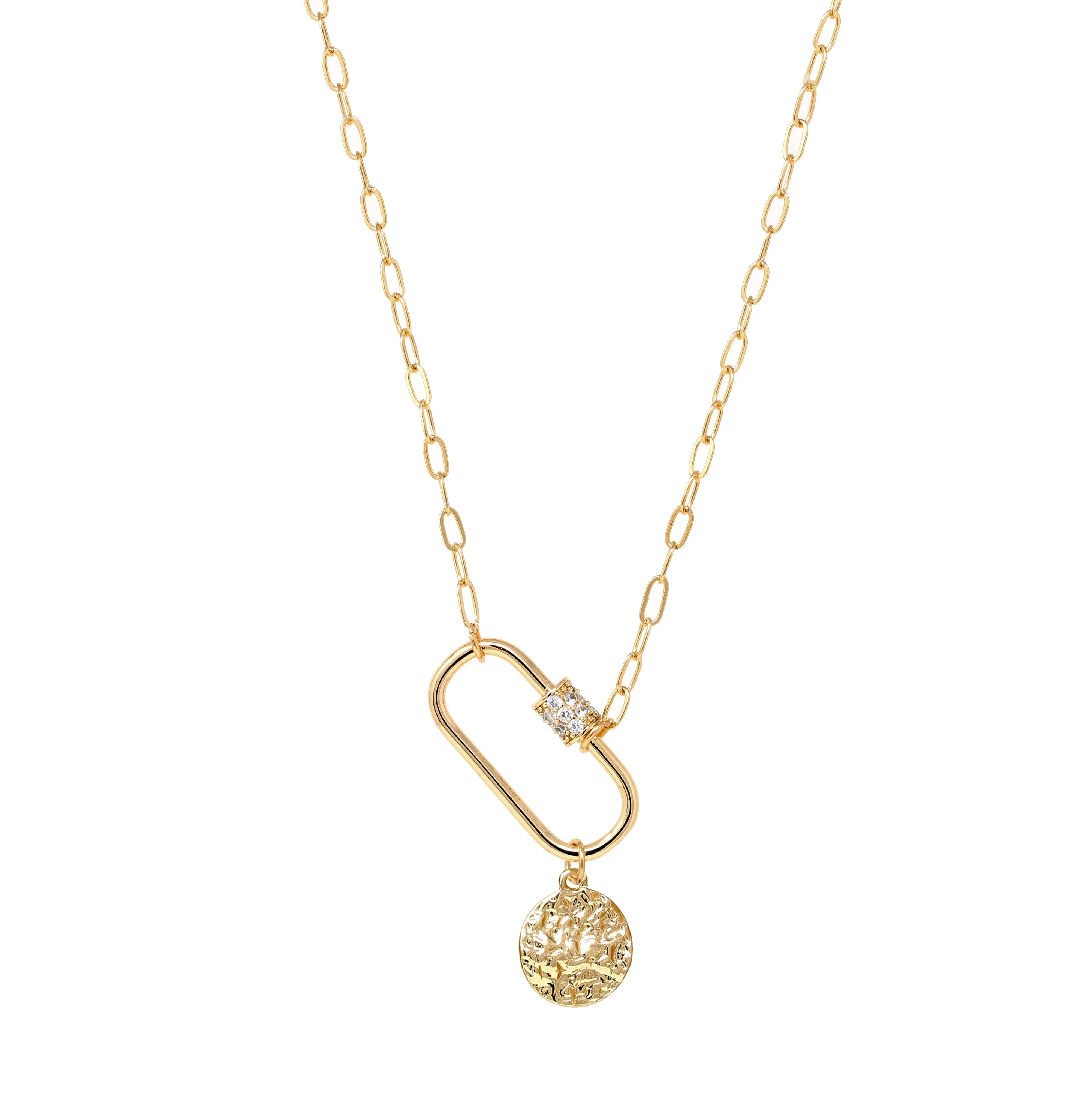 Carabiner Necklace with Charm