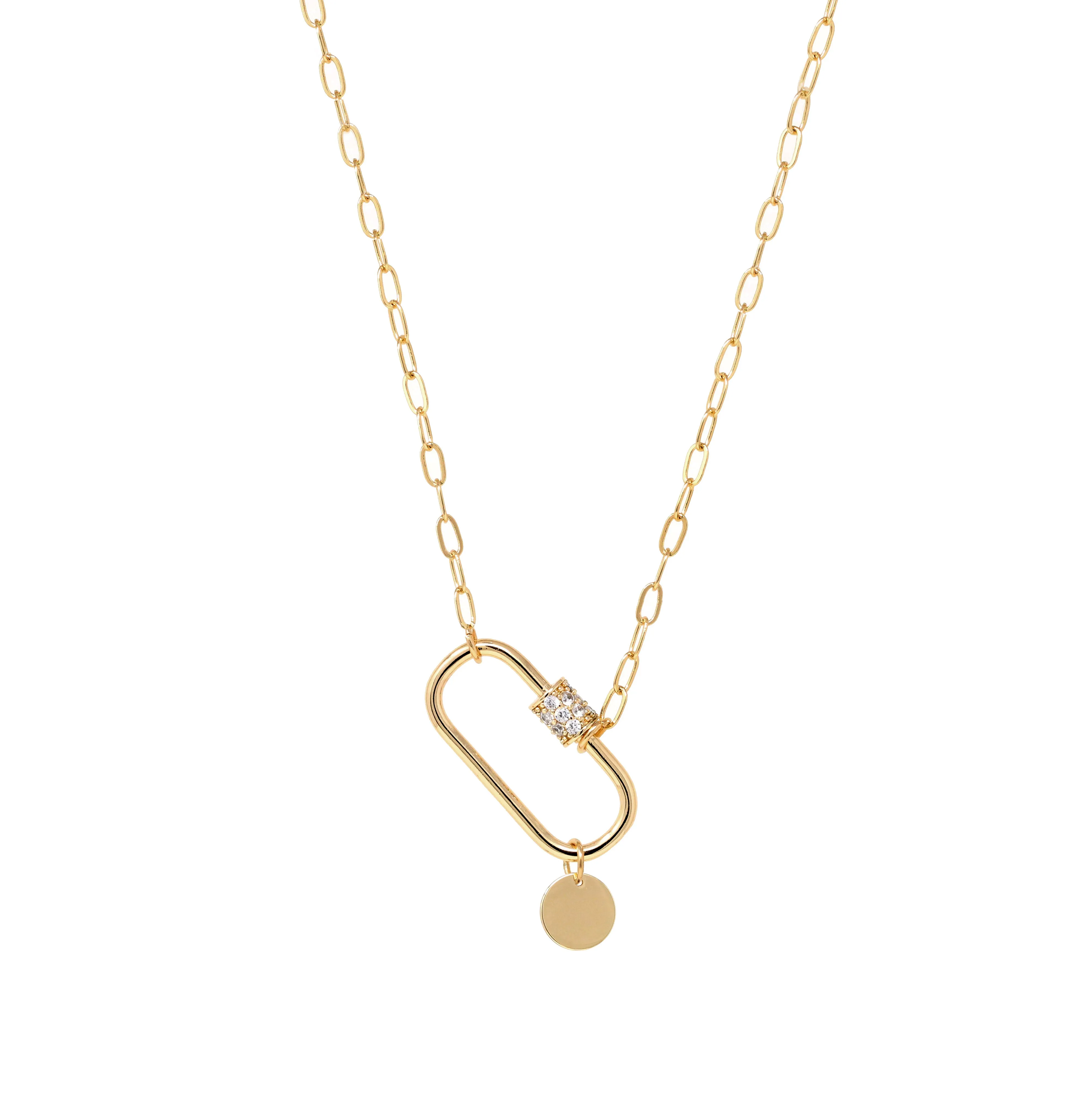 Carabiner Necklace with Charm