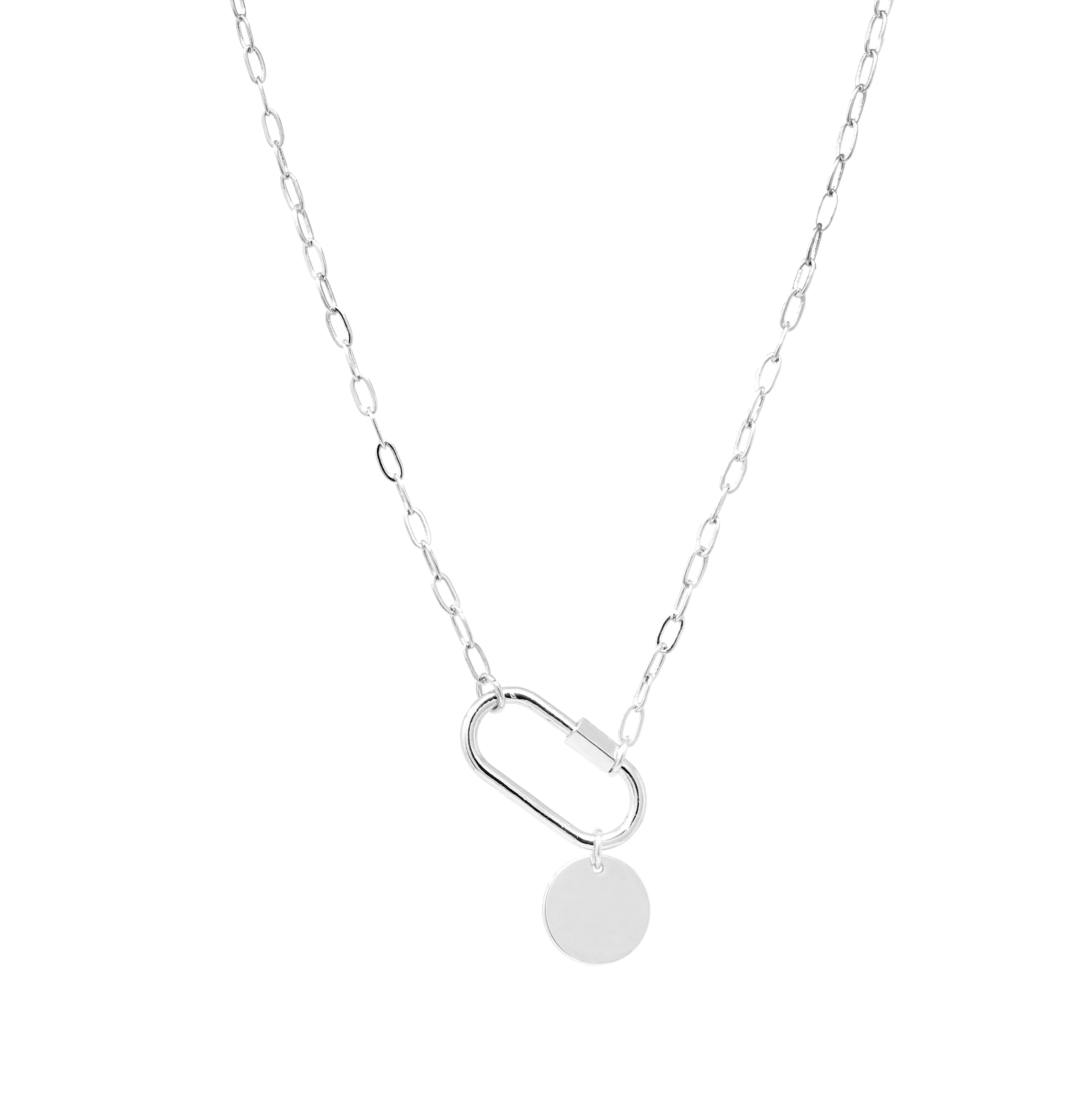 Carabiner Necklace with Charm