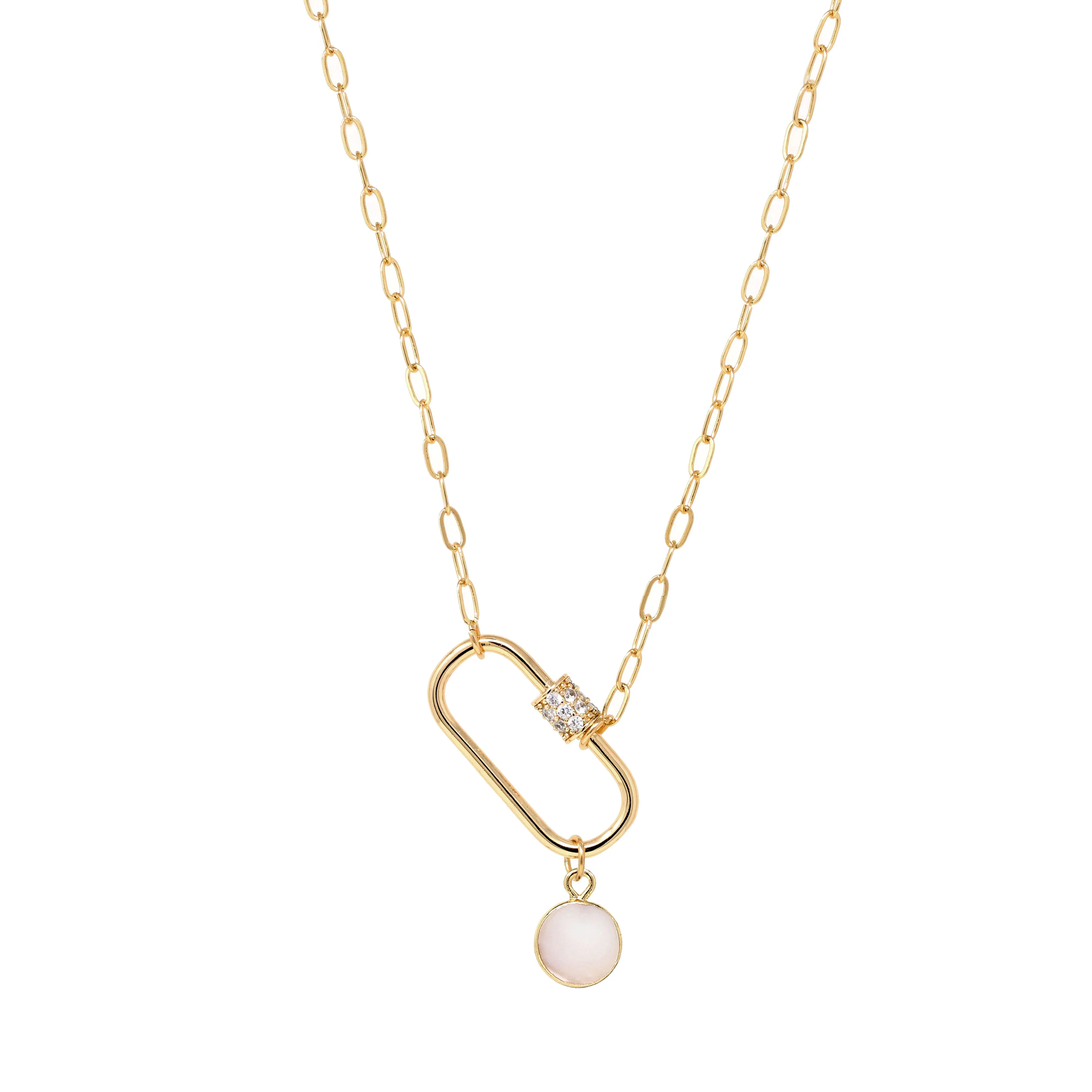 Carabiner Necklace with Charm