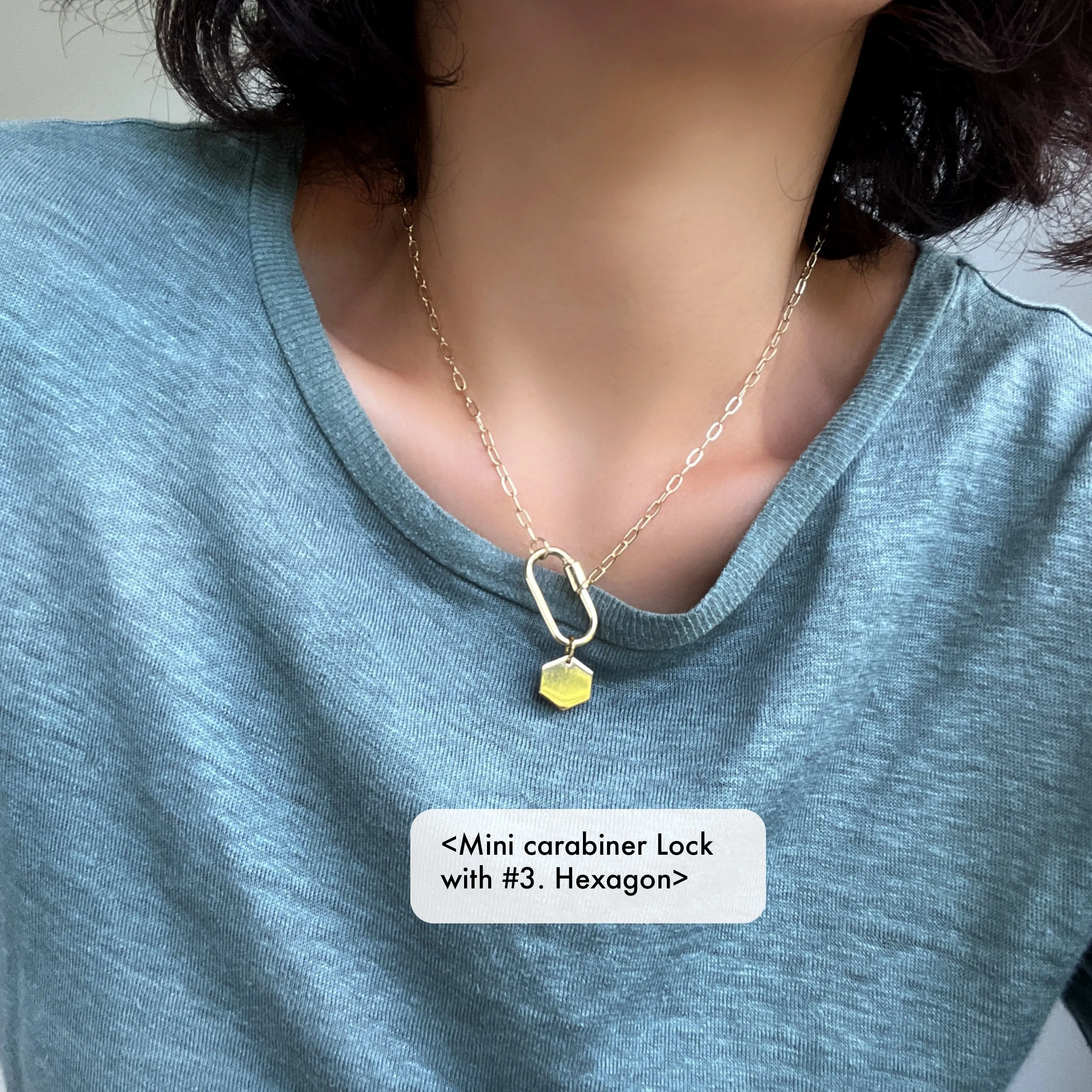 Carabiner Necklace with Charm