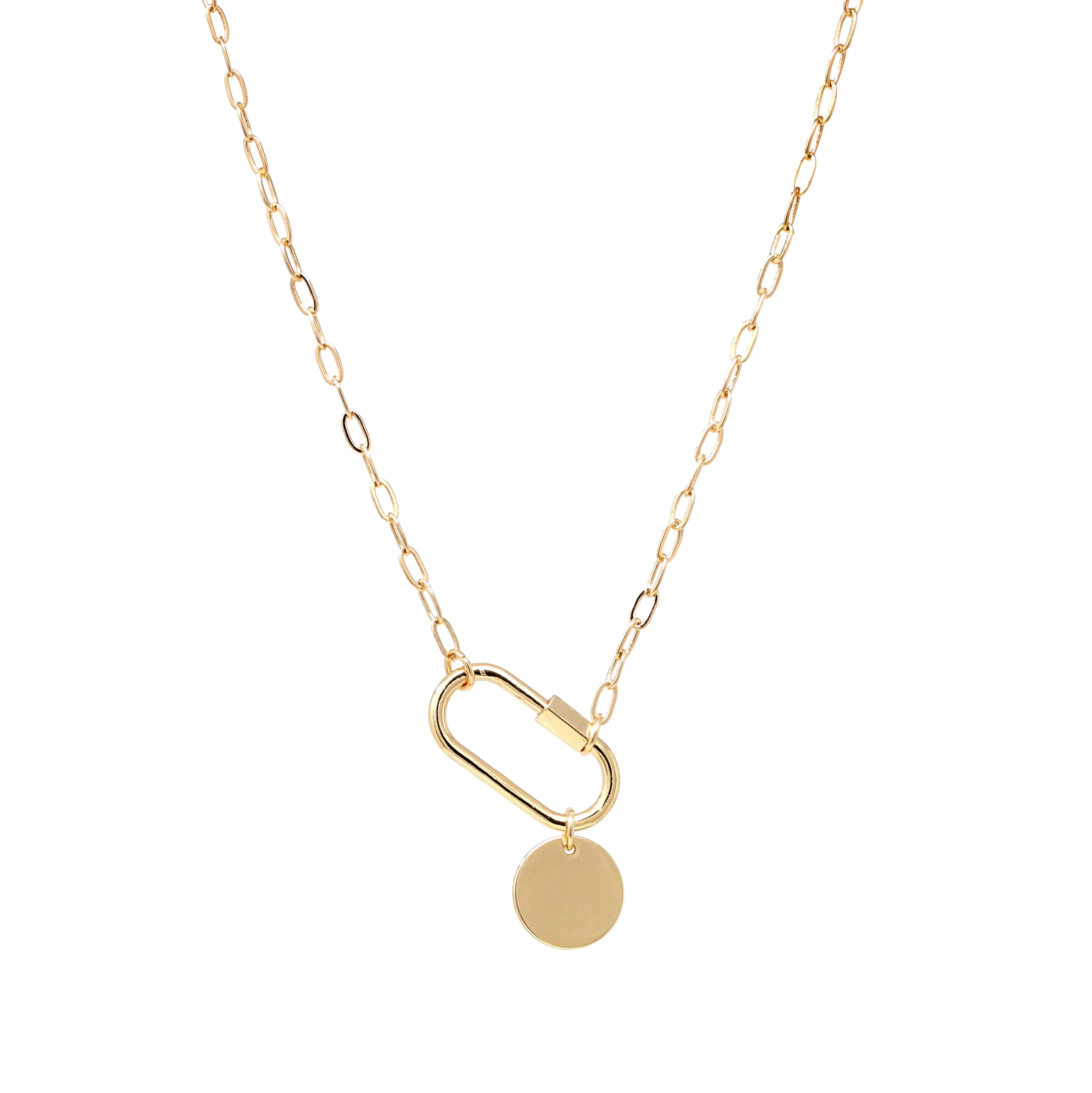 Carabiner Necklace with Charm