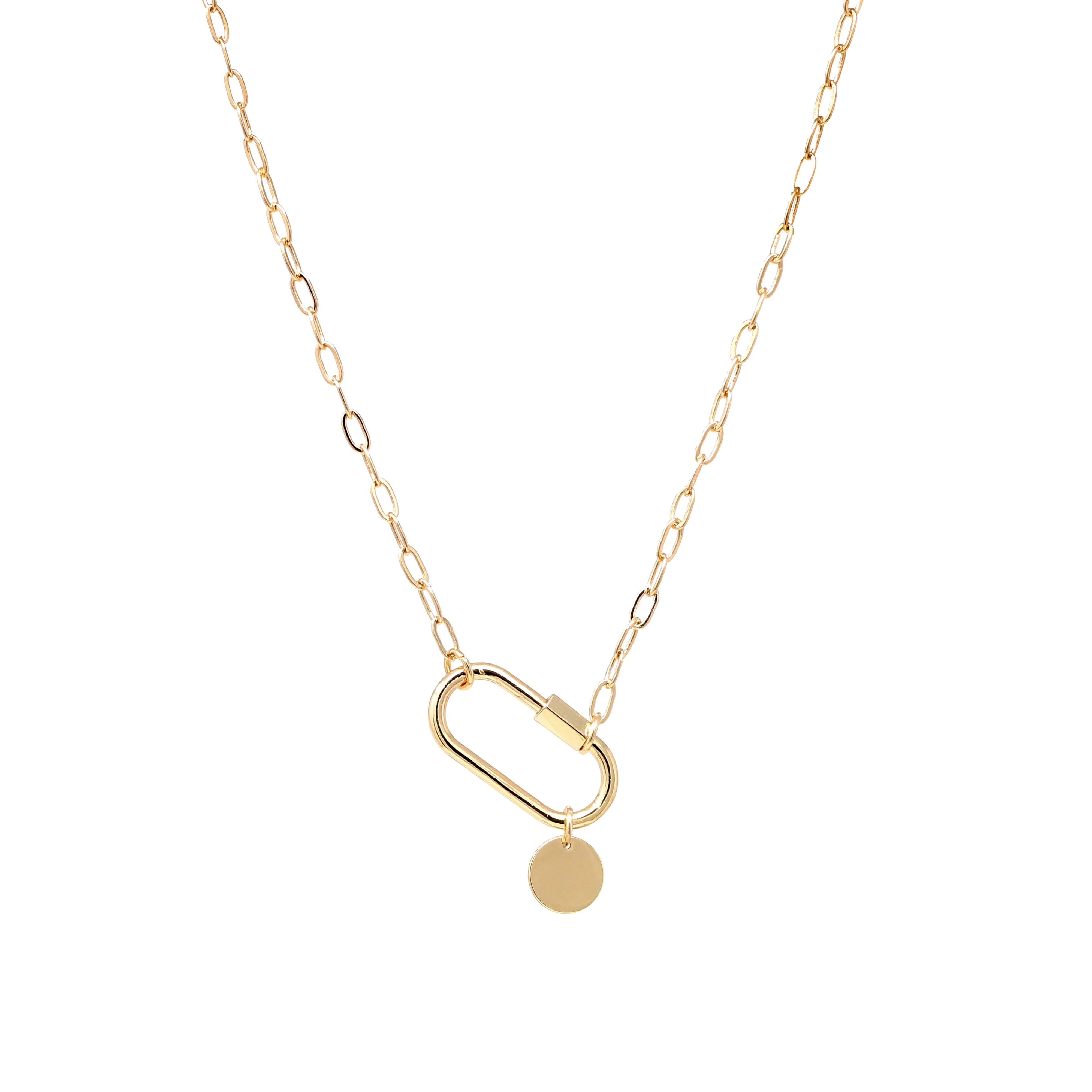 Carabiner Necklace with Charm