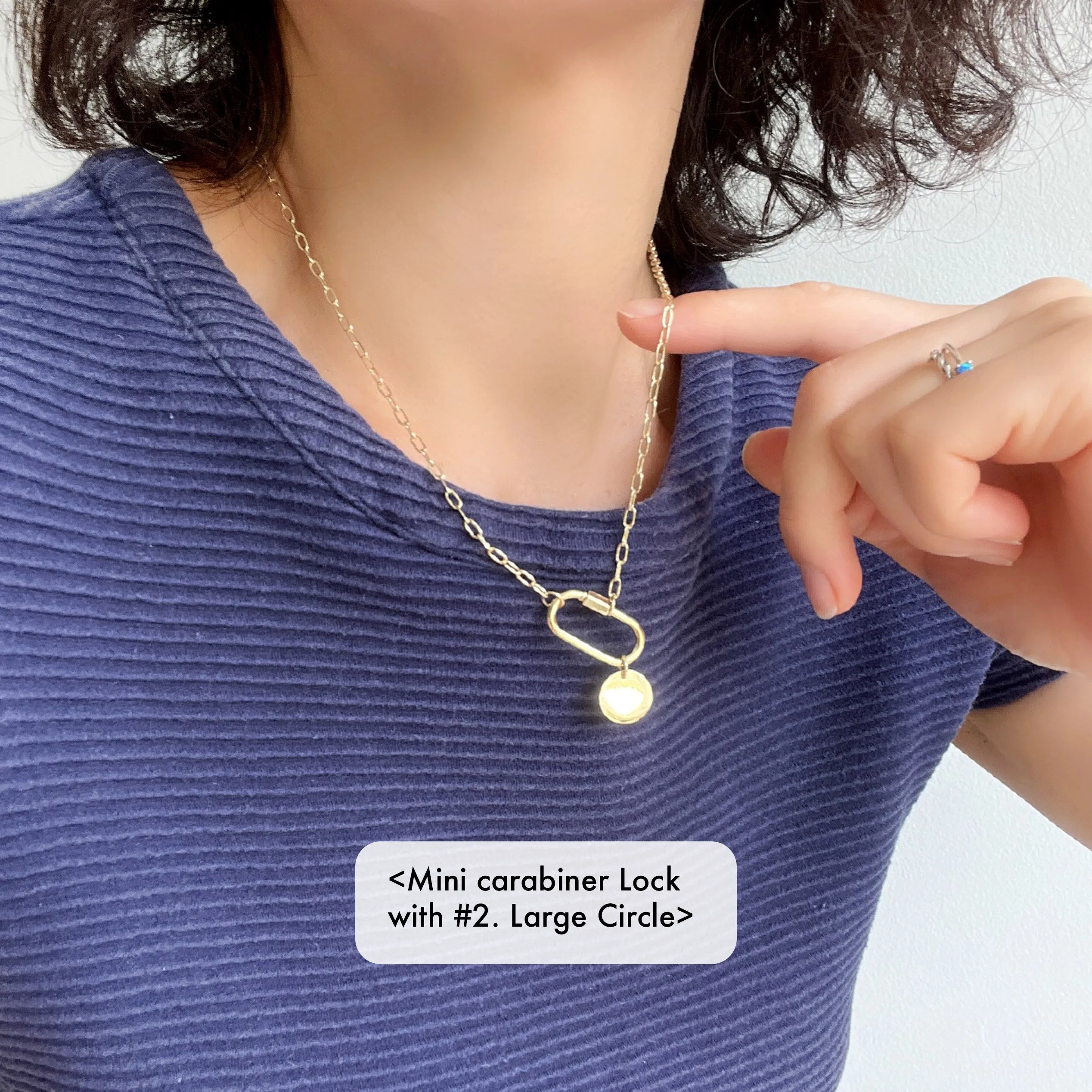 Carabiner Necklace with Charm