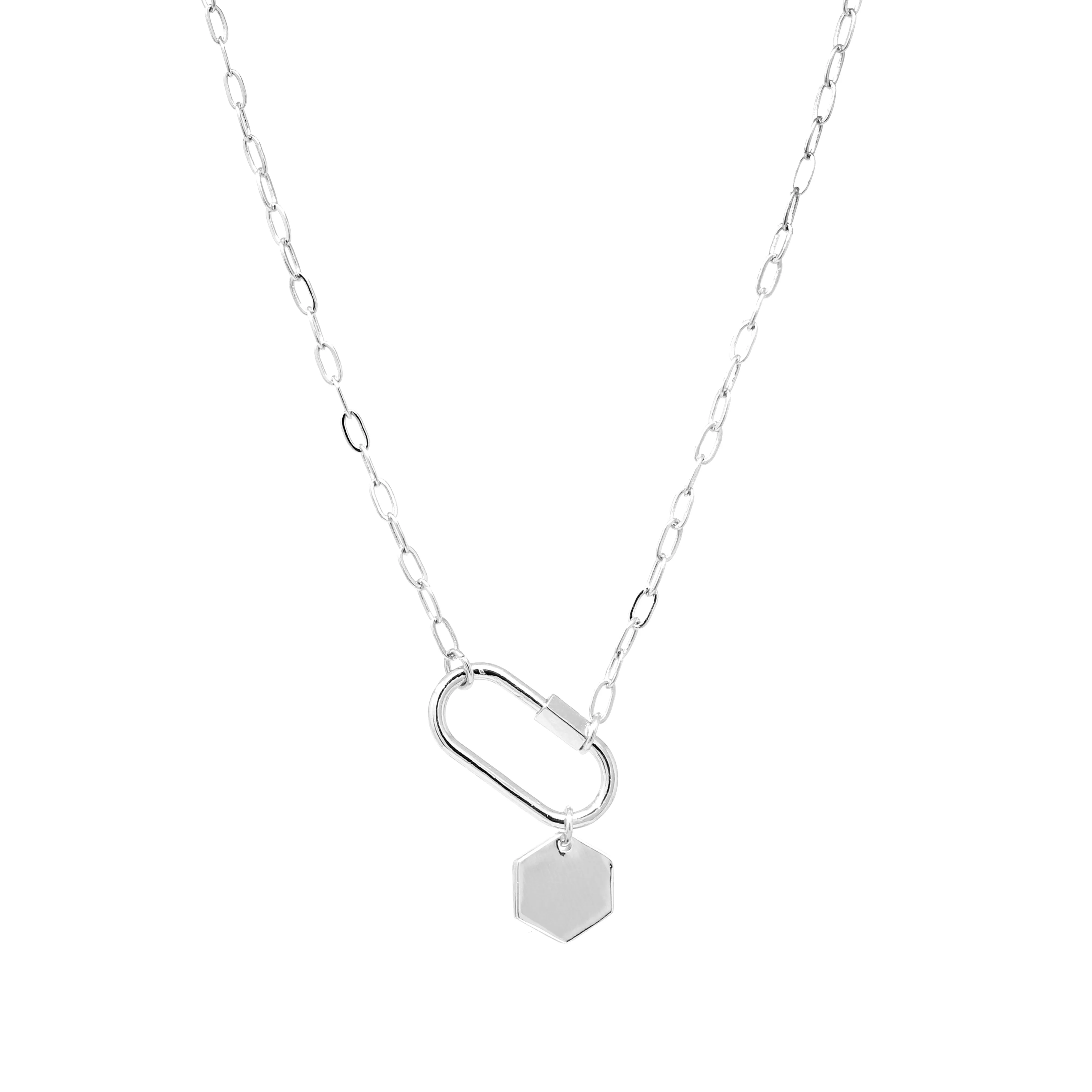 Carabiner Necklace with Charm