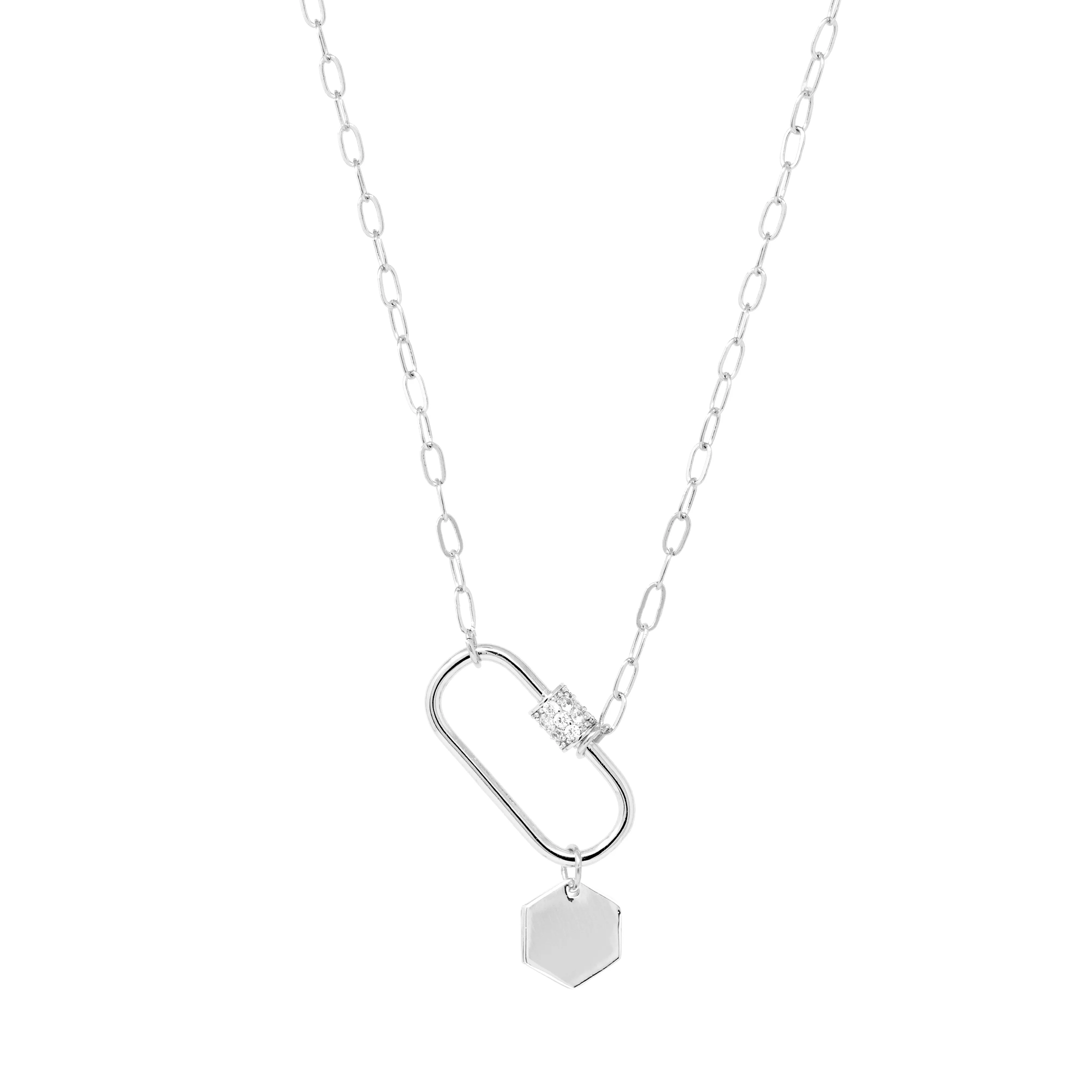 Carabiner Necklace with Charm