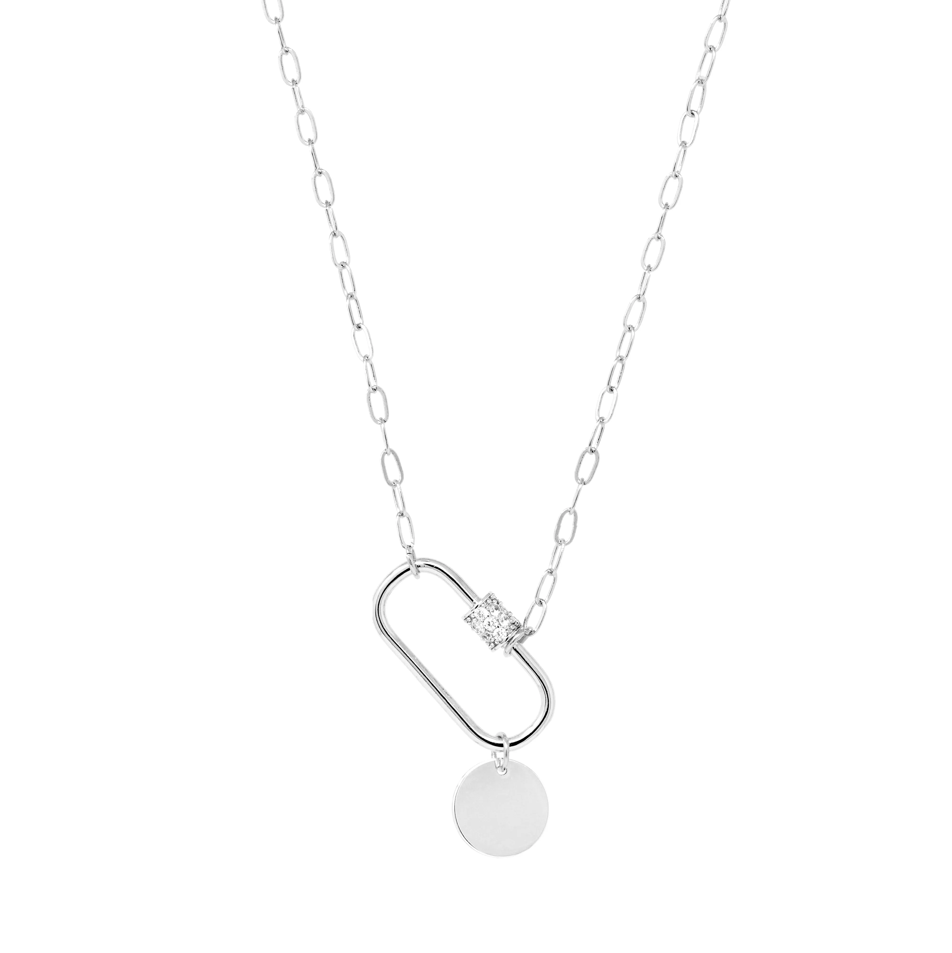 Carabiner Necklace with Charm