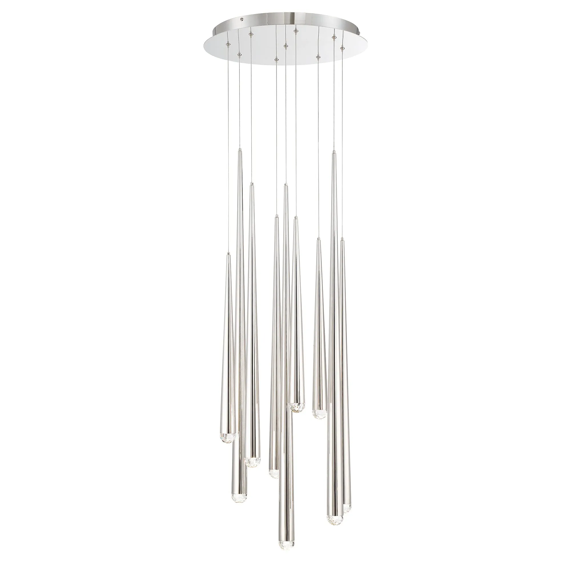 Cascade LED 9 Light Crystal Round Chandelier