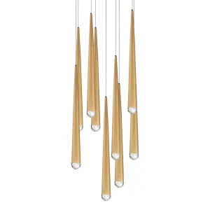 Cascade LED 9 Light Crystal Round Chandelier