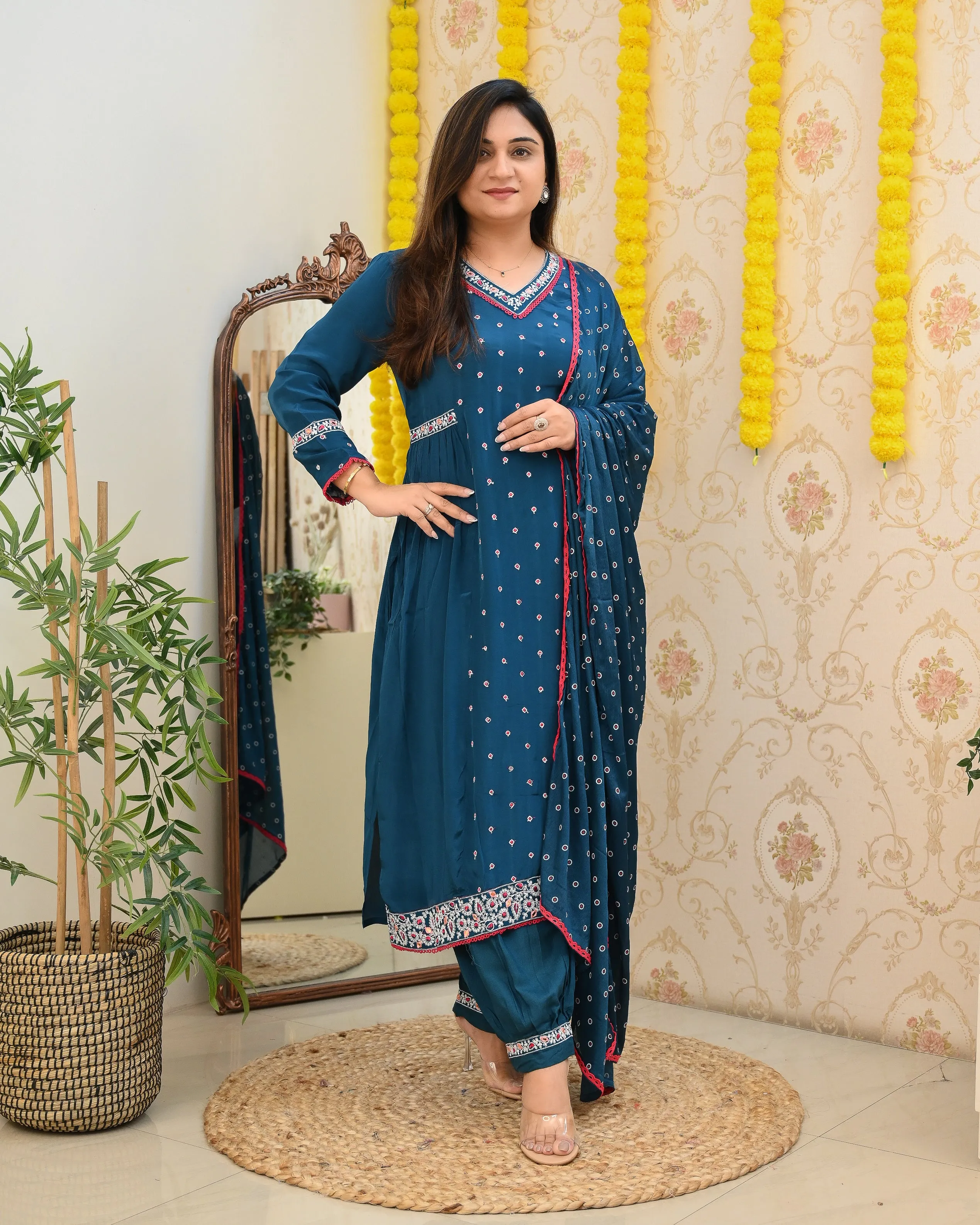 Chinnon Heavy Embroidered Afghani Set