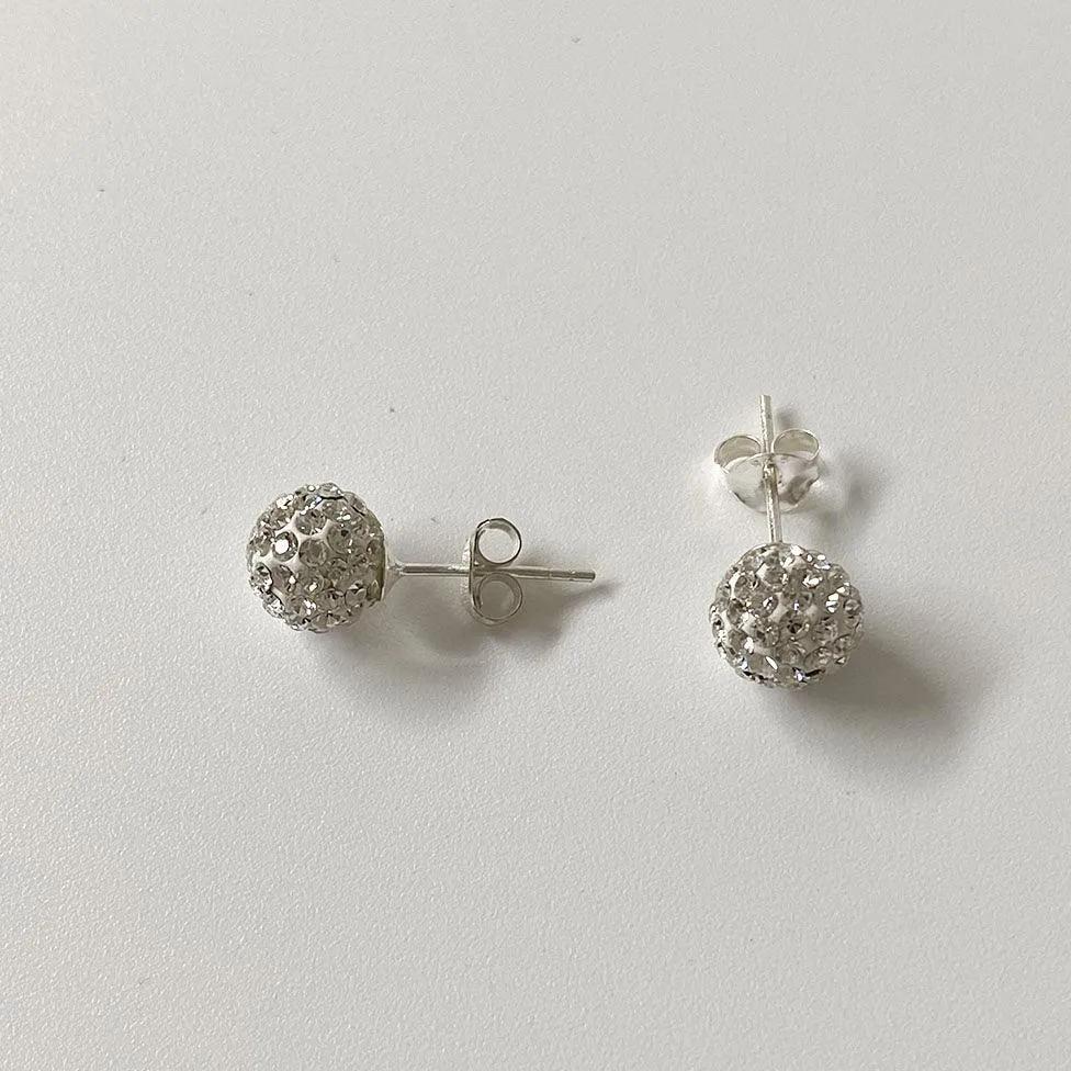 Clear Disco Ball Earring | 10mm