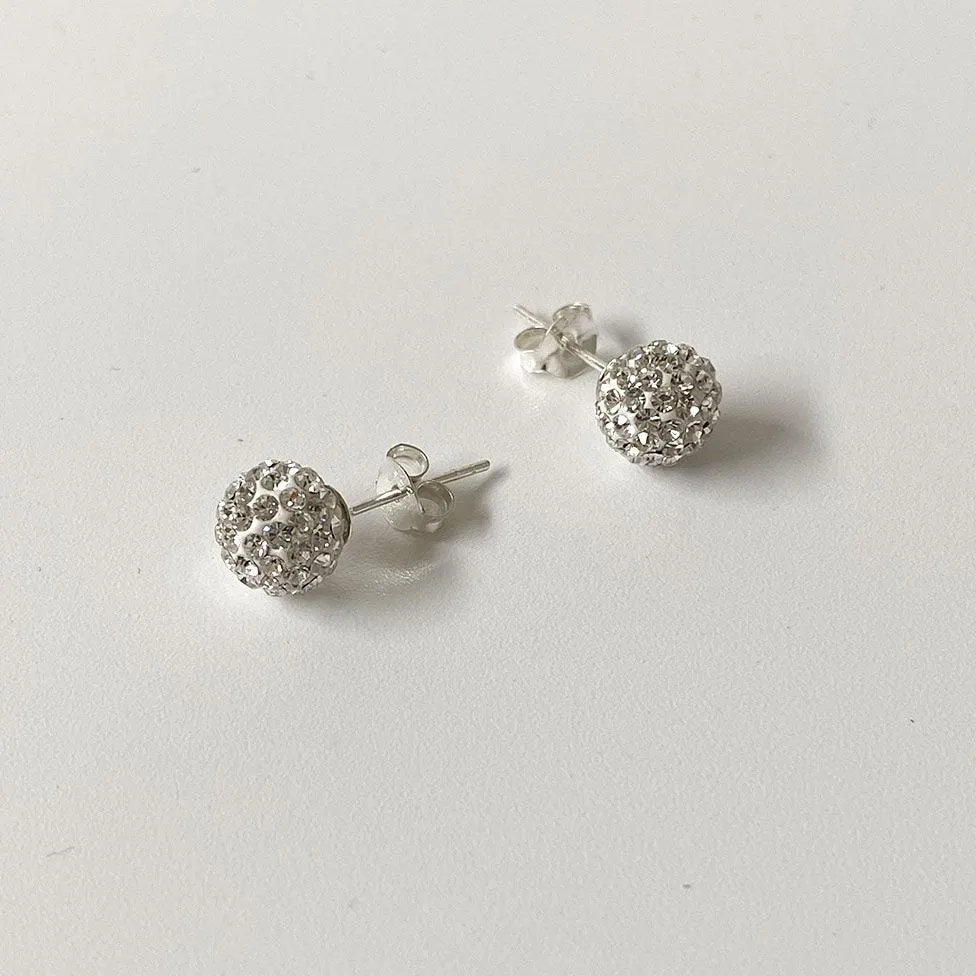 Clear Disco Ball Earring | 10mm