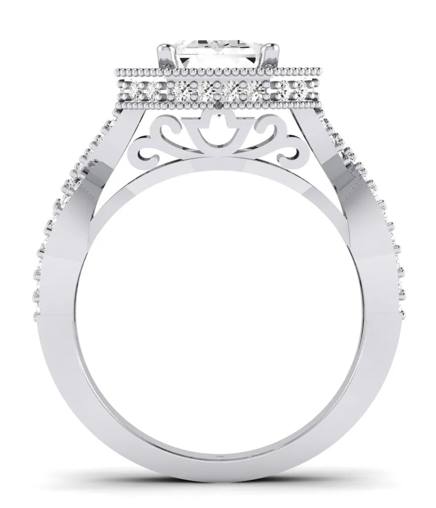 Clover - Emerald Diamond Engagement Ring
