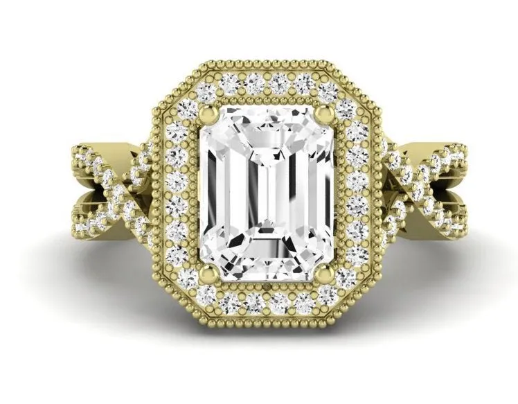 Clover - Emerald Diamond Engagement Ring
