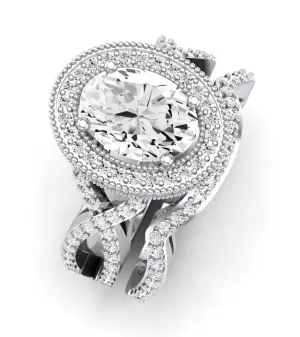 Clover - Oval Lab Diamond Bridal Set (IGI Certified)