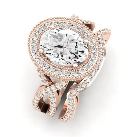 Clover - Oval Lab Diamond Bridal Set (IGI Certified)