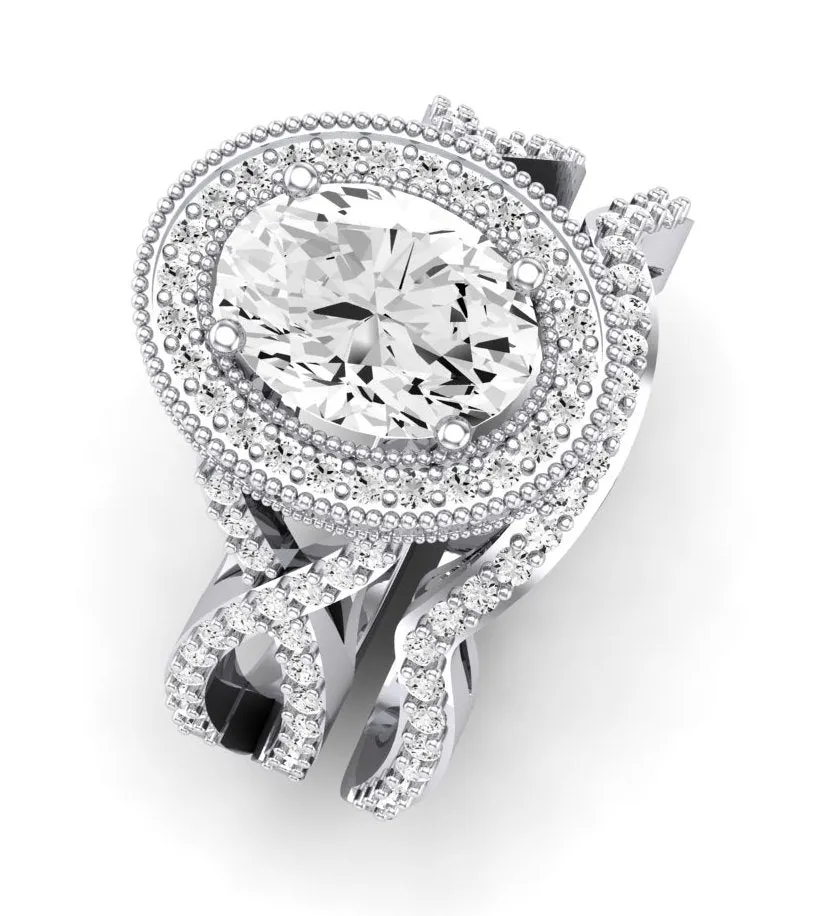Clover - Oval Lab Diamond Bridal Set (IGI Certified)