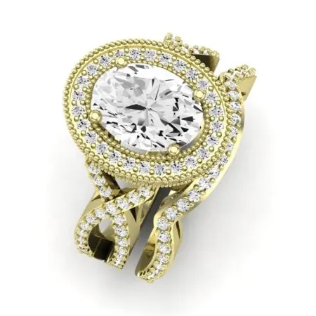Clover - Oval Lab Diamond Bridal Set (IGI Certified)