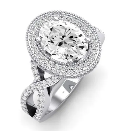Clover - Oval Lab Diamond Bridal Set (IGI Certified)