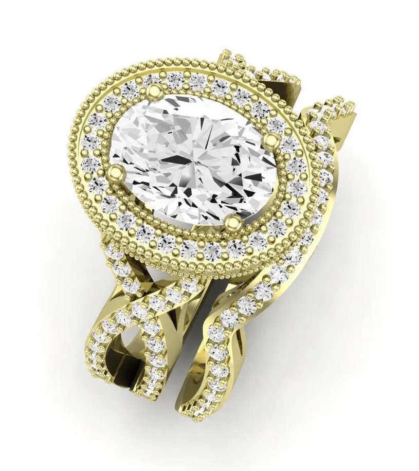 Clover - Oval Lab Diamond Bridal Set (IGI Certified)