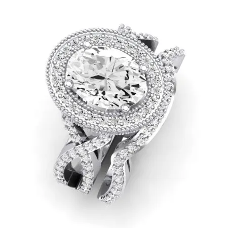 Clover - Oval Lab Diamond Bridal Set (IGI Certified)