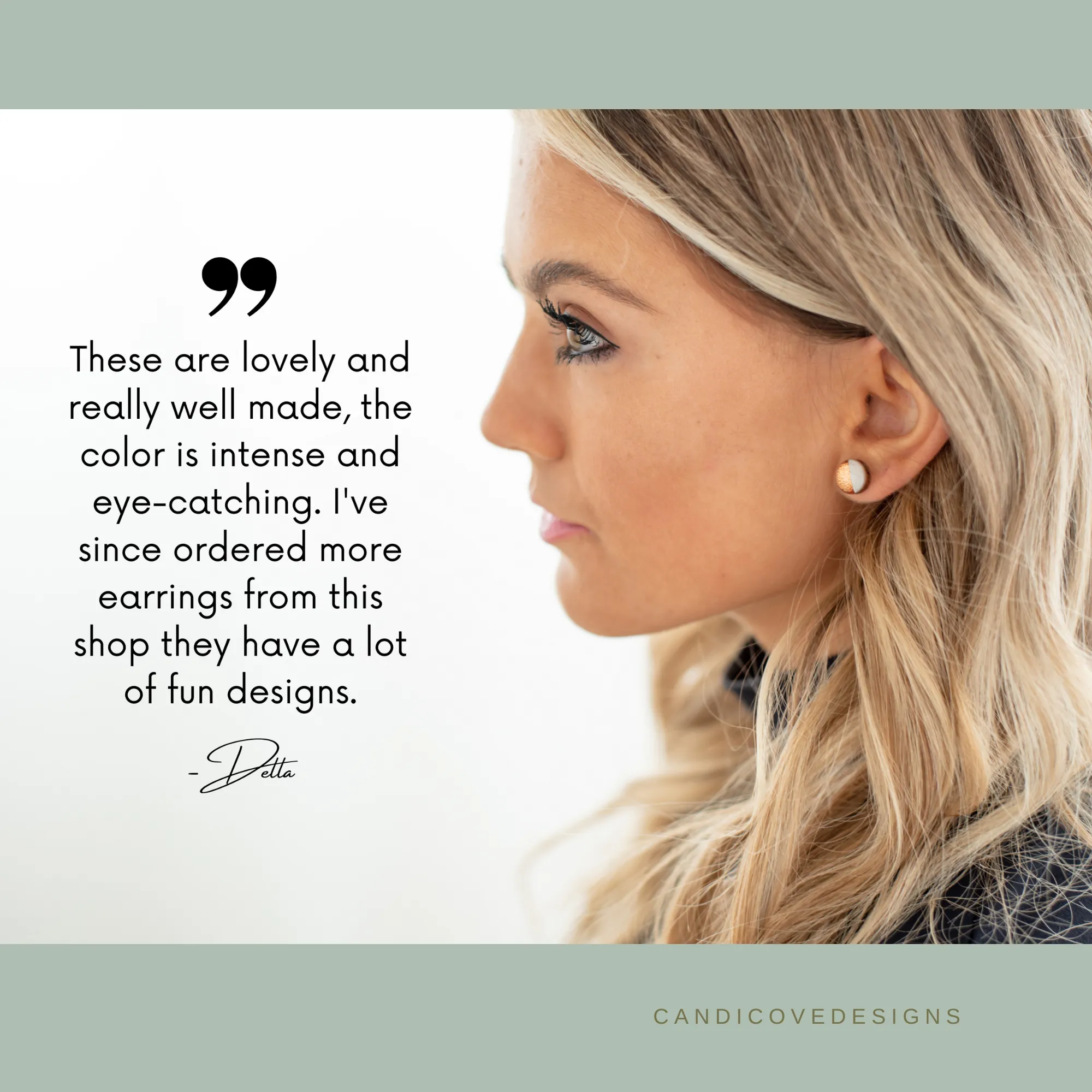 Cobalt Blue and White Polka Dot Stud Earrings by Candi Cove Designs