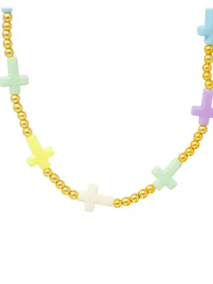 Cross Bead Necklace