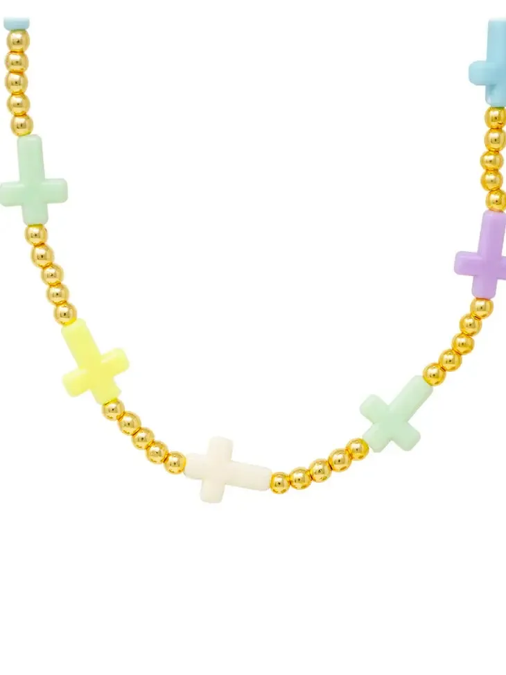 Cross Bead Necklace