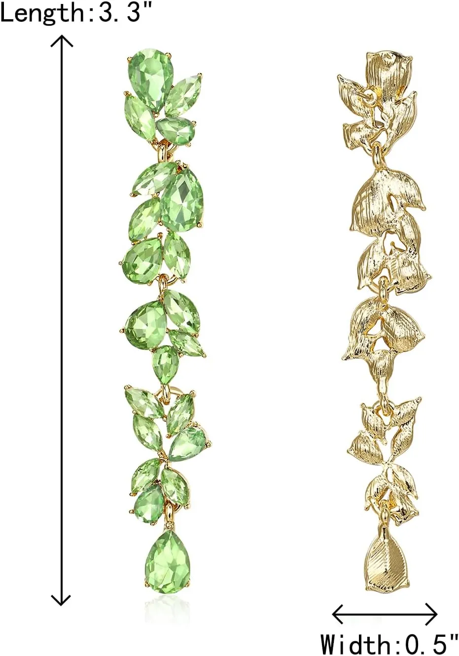 Crysdue Wedding Bridal Earrings for Bride Bridesmaid, Rhinestone Cluster Silver/14K/Rose Gold Plated Chandelier Drop Dangle Earring for Pageant Prom Party