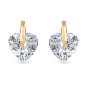 CZ Heart Earrings