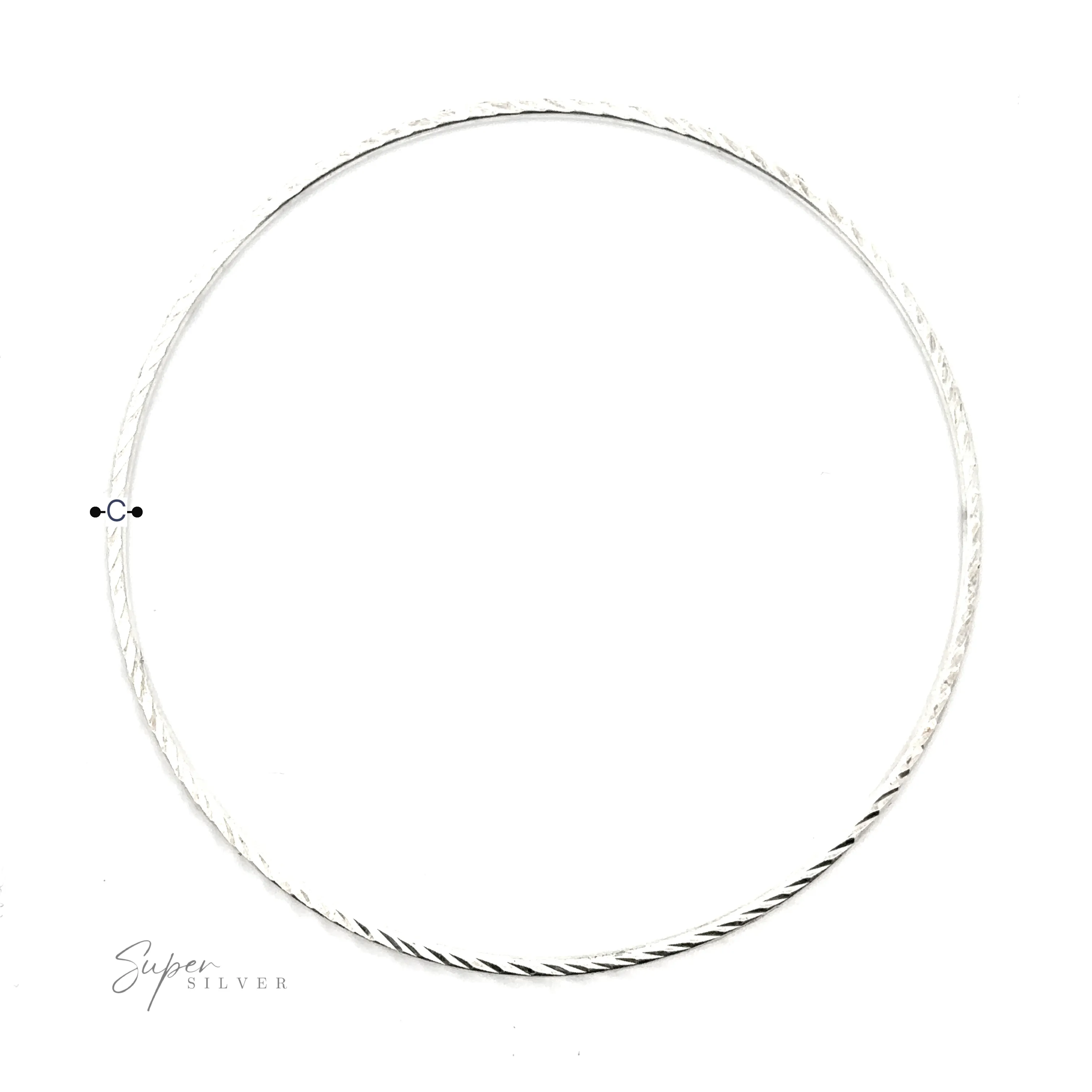 Dainty Squared Diamond Cut Bangle