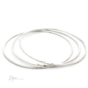 Dainty Squared Diamond Cut Bangle