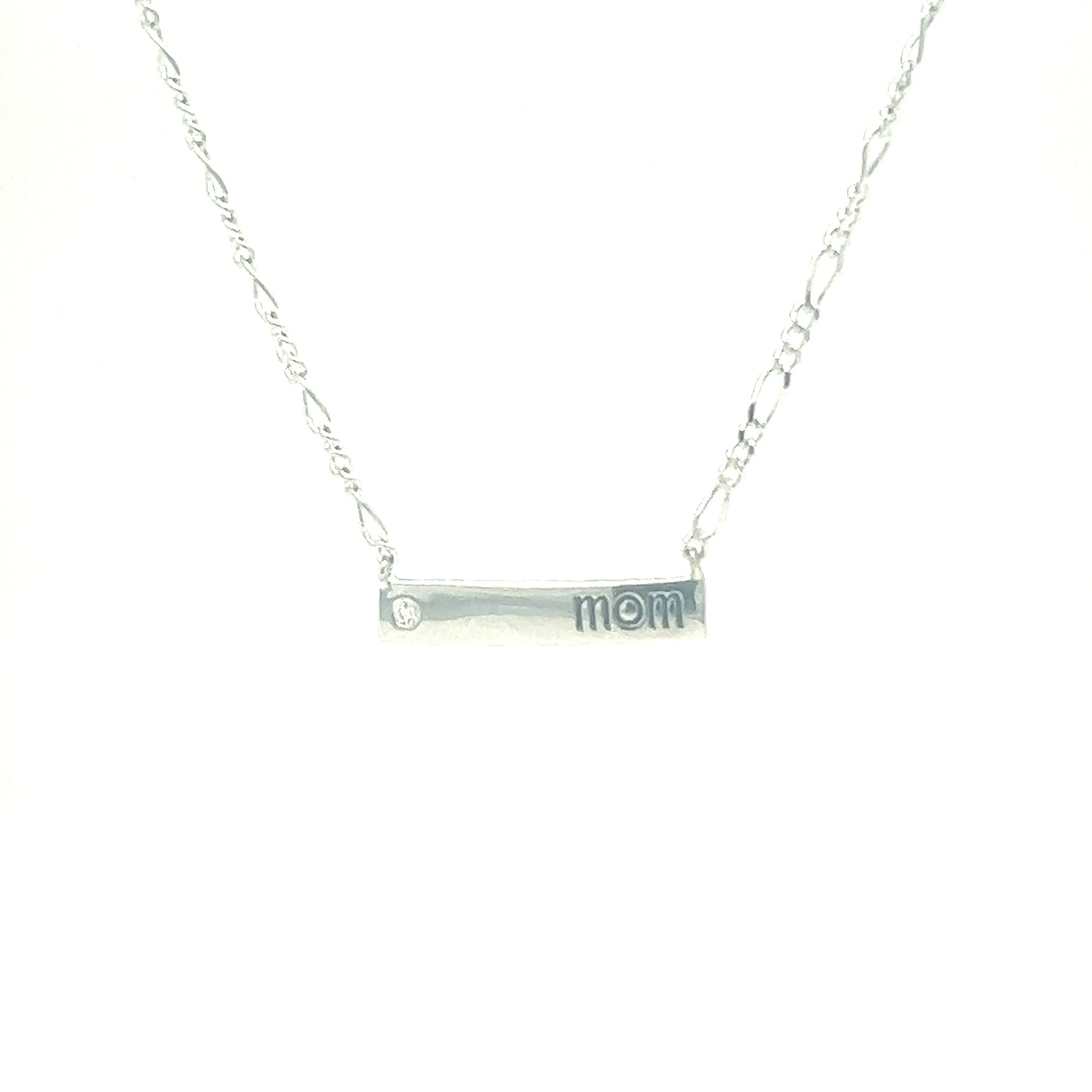 Delicate Mom Plate Necklace