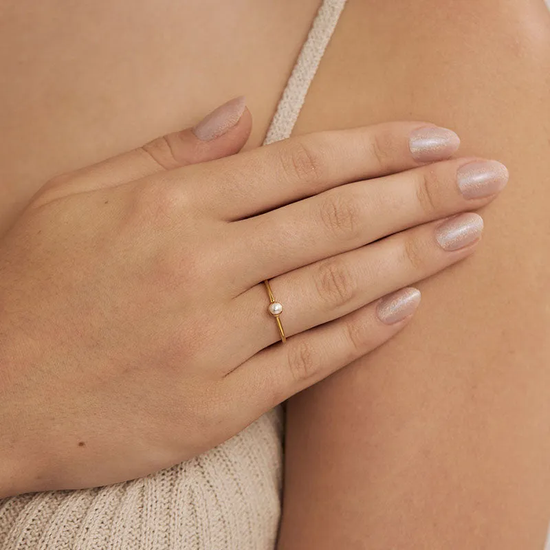 DELICATE PEARL RING