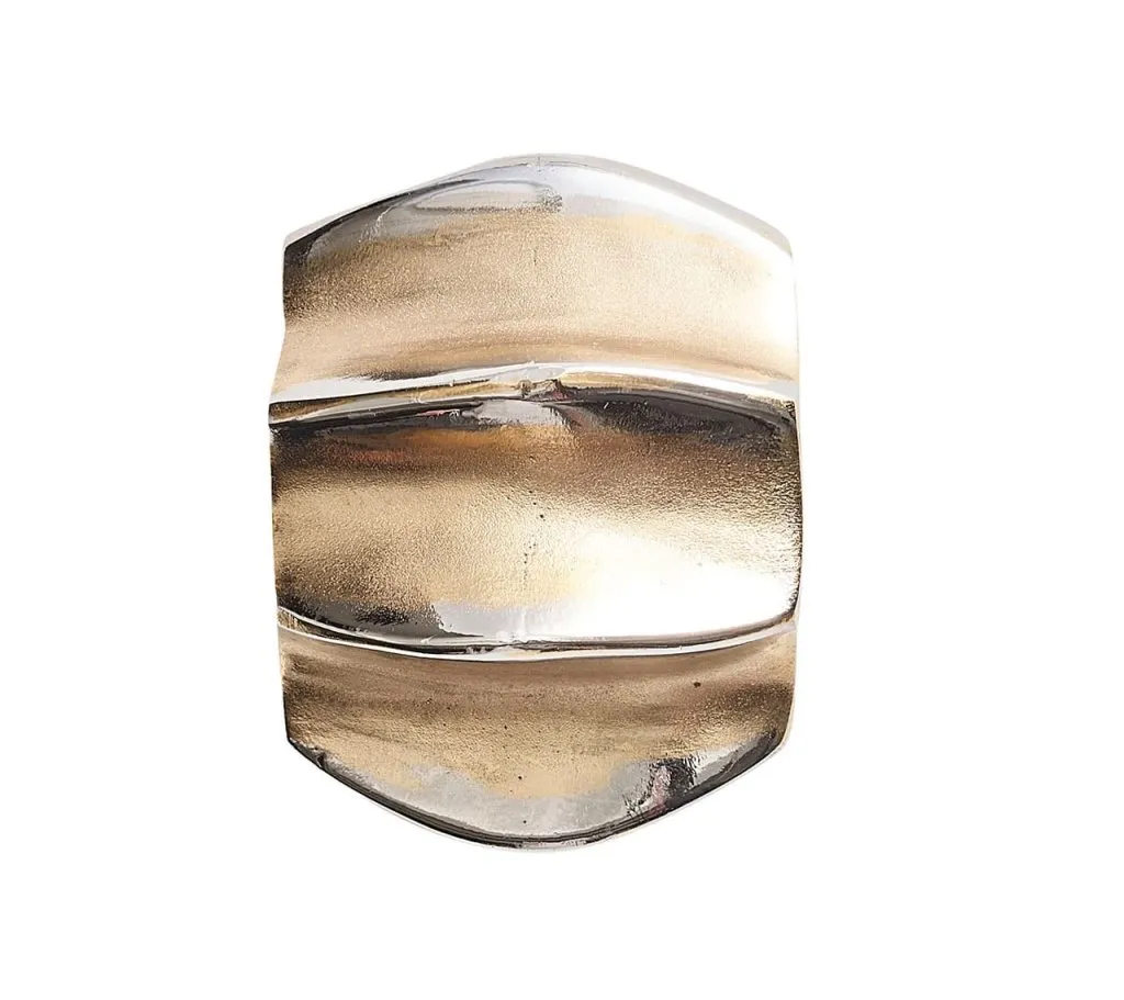 Desert Napkin Ring in Gold & Silver, Set of 4