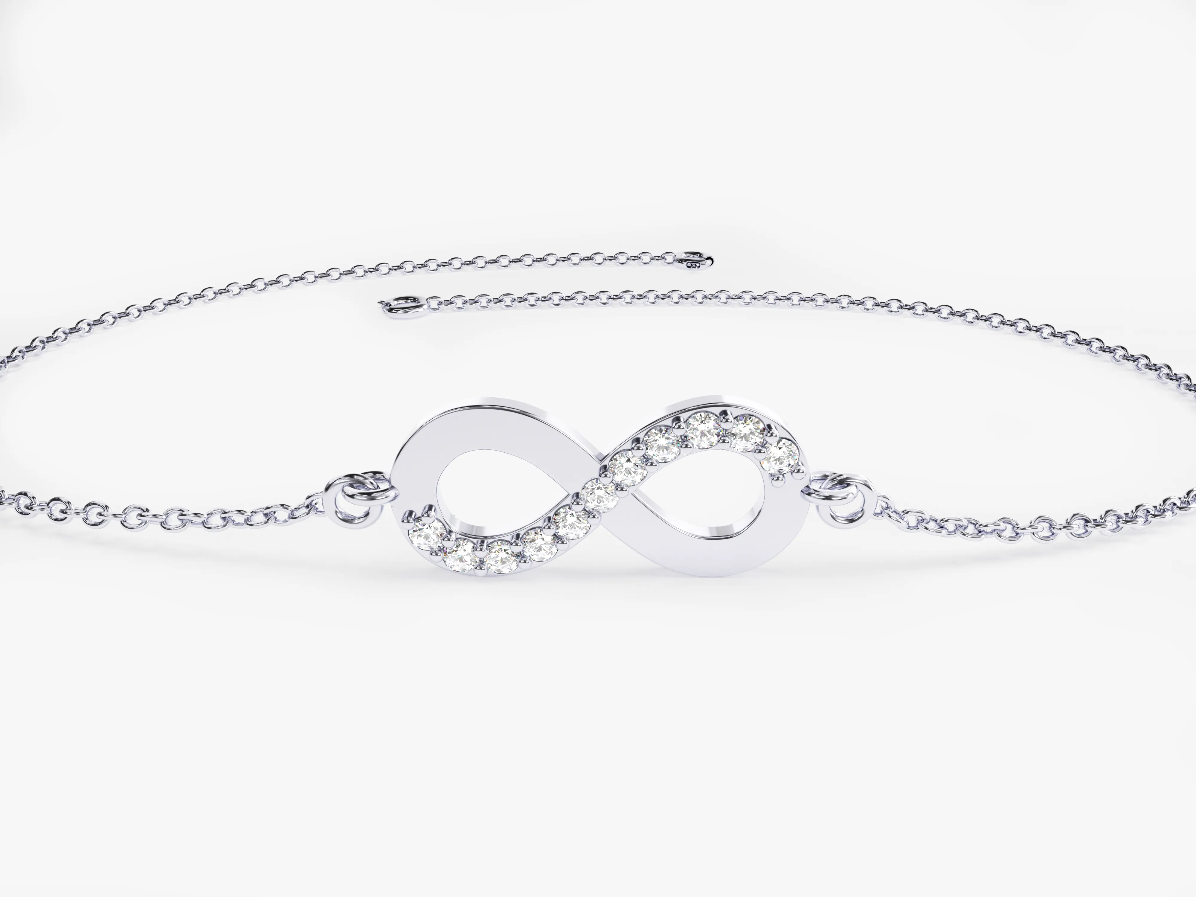 Diamond Infinity Bracelet in 14k Gold